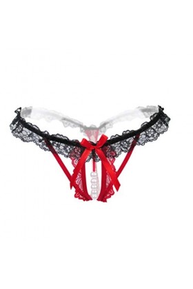 MORCHAN Femmes Culottes Culottes Sexy en Dentelle Creuse Intimates Lingerie sous-Vêtements Taille: 50/115,Rouge 