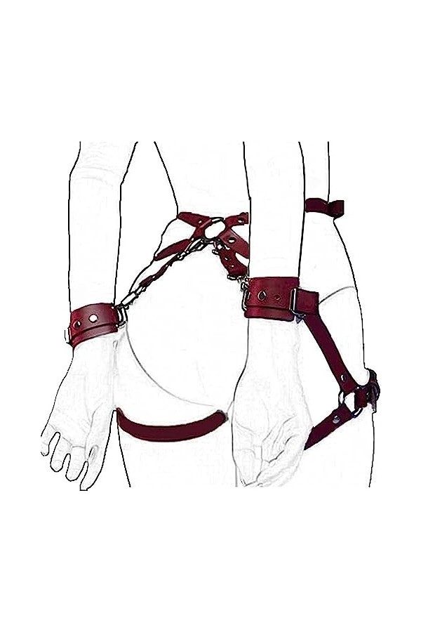 MiDiLi Ceinture Harnais Punk pour Femmes Bretelles De Harnais en Cuir Lingerie De Taille Jarretières Cage Ceintures Cuisses 