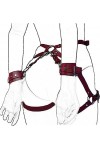 MiDiLi Ceinture Harnais Punk pour Femmes Bretelles De Harnais en Cuir Lingerie De Taille Jarretières Cage Ceintures Cuisses 