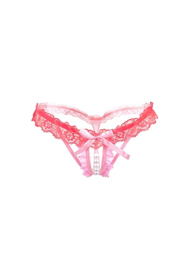 MORCHAN Femmes Culottes Culottes Sexy en Dentelle Creuse Intimates Lingerie sous-Vêtements Taille: 50/115,Rouge 