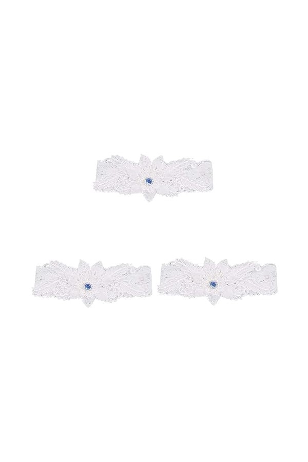 SOIMISS 2 Pièces Jarretières pour Mariée Jarretières De Mariage Cristal Dentelle Jarretière Dame Dentelle Jarretière Mariée D