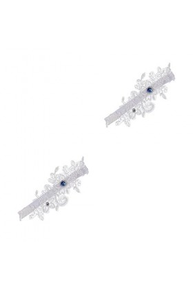 SOIMISS 2 Pièces Décor Floral Blanc Strass Jarretières De Mariage Décoration De Mariage Blanc Jarretière Robe De Mariée Jarre