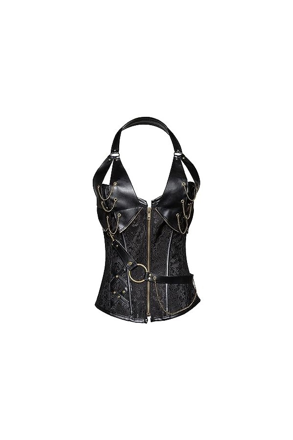 Lingerie Femme Sexy Ensemble Homme Sexy Hot y29k Corset serre-taille punk pour femmes avec décoration en acier et en métal Fi