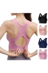 Soutien-Gorge de Sport pour Femme, Soutien-Gorge de Sport rembourré à Bretelles Sexy avec Dos croisé Soutien-Gorge de Yoga po