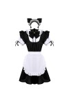 SHANHE Sweet Lolita Dress Costume Halloween Cosplay pour les filles French Maid Cosplay Sexy Womens Maid Dress Maids Outfit-