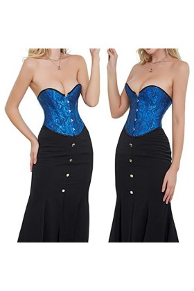 Bustier court, bustier victorien, corselet à baleines en plastique pour femme, grande taille