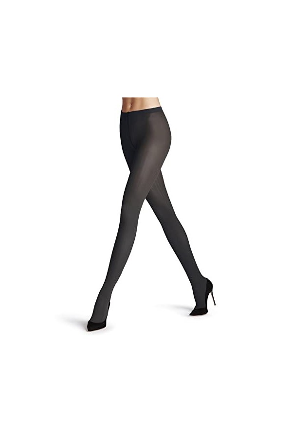FALKE Prime Rib 60 DEN W TI semi-opaques motif fantaisie 1 paire, Collants Femme, Gris Graphite 3146 , S-M