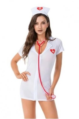 Robe Érotique Sexy pour Femmes Ensemble De Lingerie Fantasia Infirmière Cosplay Babydoll Uniformes Tenue Médecin Coquin Costu