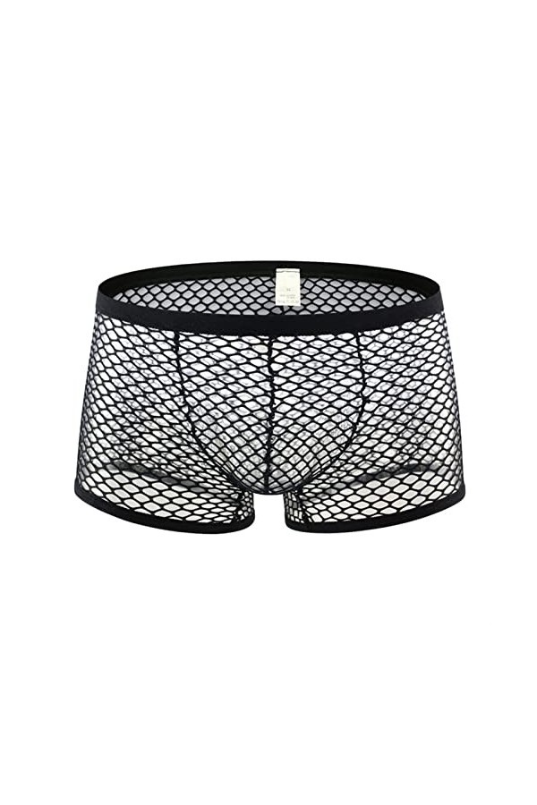 Big Mesh Men Sexy Underwear Male Boxer Shorts Respirant des sous-poulies de Coffre de Filet Transparent Plus Taille Sexy Stri