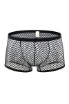 Big Mesh Men Sexy Underwear Male Boxer Shorts Respirant des sous-poulies de Coffre de Filet Transparent Plus Taille Sexy Stri