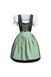 FGUUTYM Robe sexy à manches longues pour femme - Grande taille - Col carré - Tablier - Costume de fête de la bière - Robe de 