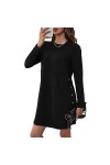 Robe Midi, Robe de Bureau pour Femmes en Polyester de Couleur Pure 6 