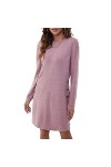 Robe Midi, Robe de Bureau pour Femmes en Polyester de Couleur Pure 6 