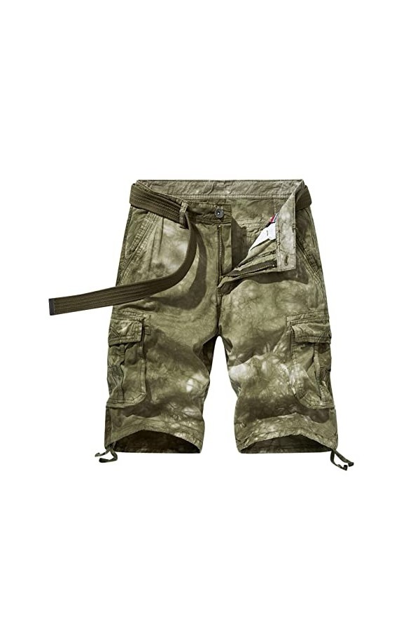 Jogging Hommes Ete Short Court Hommes Cargo Shorts en Coton Bermuda Pantalon Homme avec Poches Short Homme Sport Coton Short 