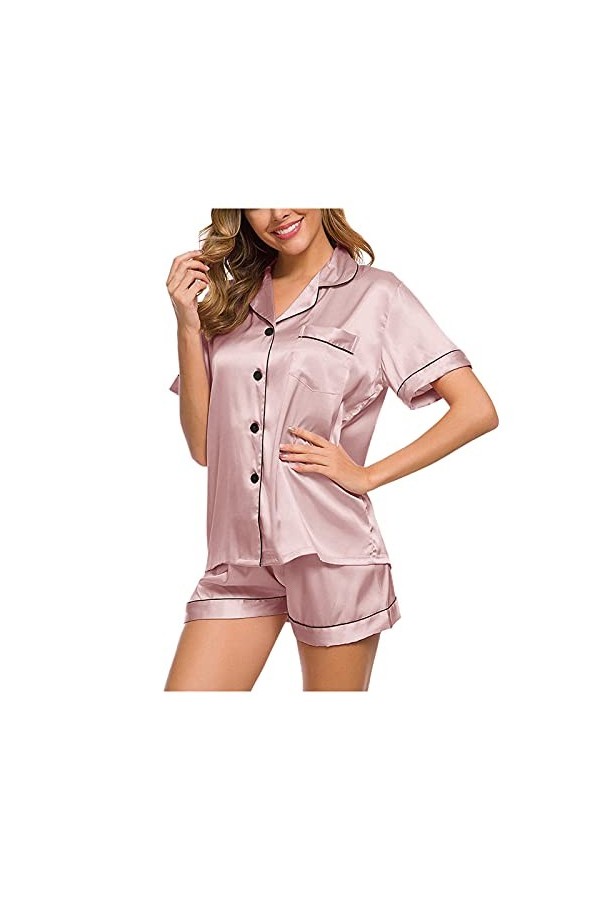 Lingerie en latex pour femme - Sous-vêtements courts - Sexy - Sexy - Ensemble de sous-vêtements sexy - Lingerie sexy, Rose, X