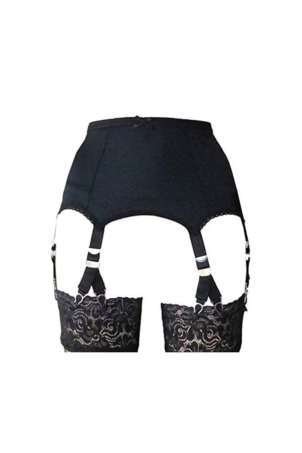 Yying Femmes Sexy Bretelles Rétro Vintage Style 6 Sangles 12 Griffes Porte Jarretelles Lingerie Jarretière Ceinture Accessoir