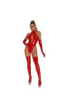 Herxicwa Bodysuit en Cuir Verni, Catsuit Sexy en Latex, Femme Lingerie Sexy Bodysuit, Clubwear Pole Dance Costume Color : Ro