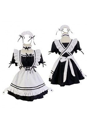 CarolynDesign Ensemble de costume japonais Sissy Maid Dress Anime French Maid Tablier