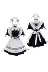 CarolynDesign Ensemble de costume japonais Sissy Maid Dress Anime French Maid Tablier