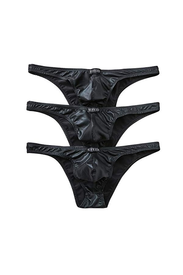 Lot de 3 sous-vêtements sexy pour homme - Noir - X-Large