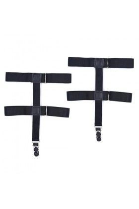 Bretelles Suspender 2Pcs Anti-Dérapant Cuisse Haute Jarretière pour Femmes Filles Réglable Élastique Harnais Métal Clip Jambe