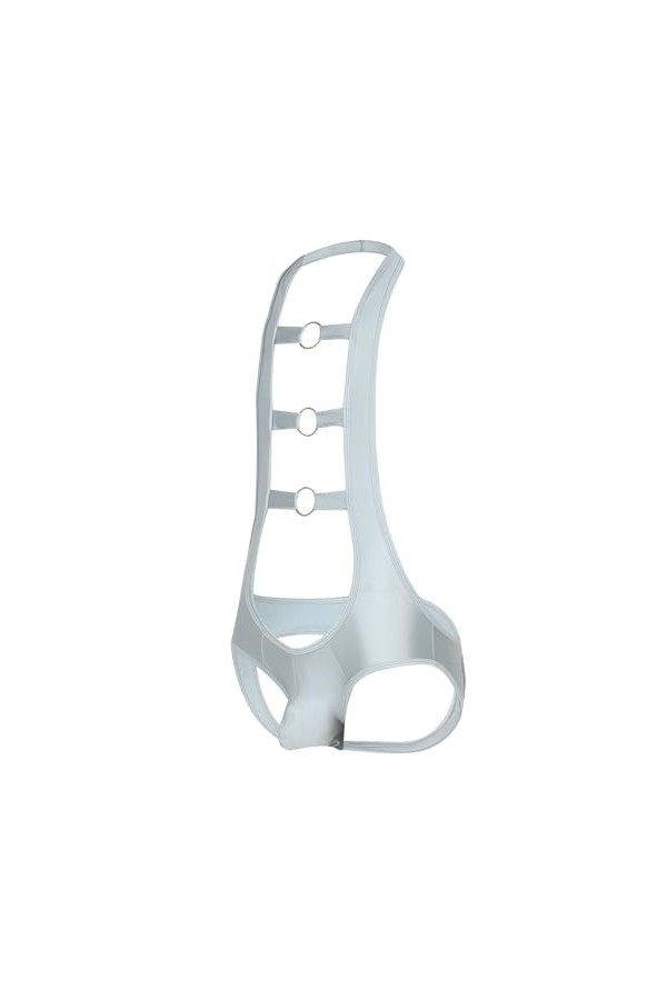 Hommes String Singlet Leotard Encolure pendante Jockstrap Bodysuit String Sexy sous-vêtements Combinaison Jumpsuit Color:Red,