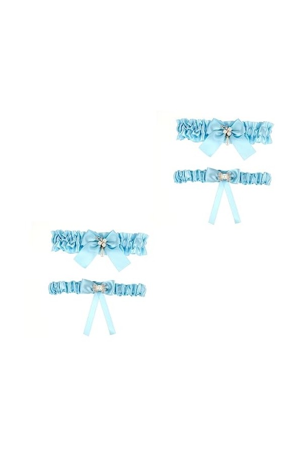 Abaodam 4 Pièces Anneau De Jambe Jarretière Porte-jarretelles De Mariage Jarretelles De Mariée Pour La Mariée Jarretelles Pou