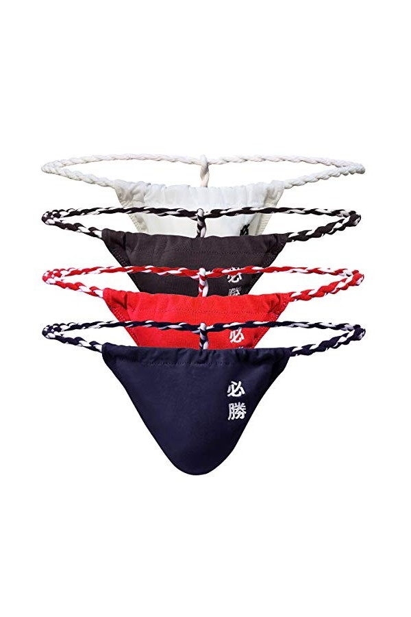 QiaTi Strings Sexy pour Hommes Jockstrap élastique G-String Briefs Mini Sumo Wrestling sous-vêtements