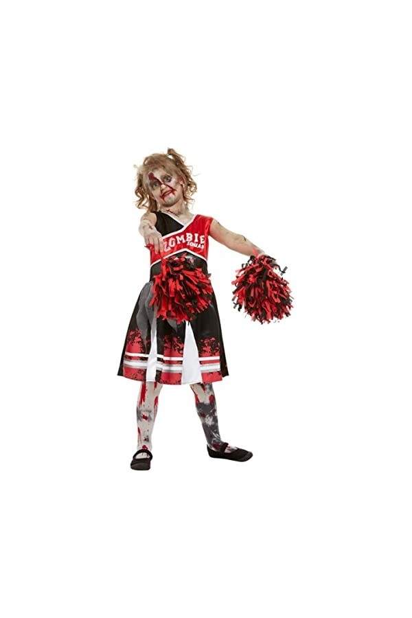 Zombie Cheerleader Costume, Red L 