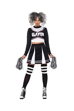 Smiffys Costume pom girl gothique Fever, Femme, 47572M, Noir, M-UK Size 12-14