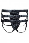 Lot de 3 sous-vêtements sexy pour homme - Noir - Large