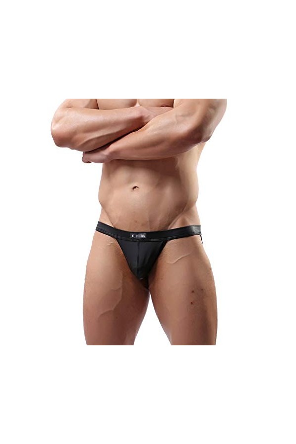 Lot de 3 sous-vêtements sexy pour homme - Noir - Large