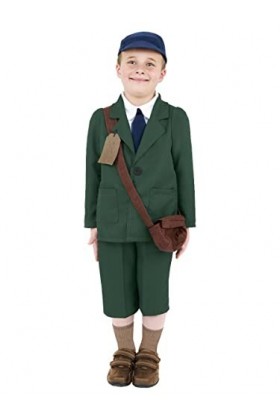 WW2 Evacuee Boy Green Costume M 