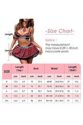 FEOYA Femme Ensemble de Lingerie Décolière Tenue de Cosplay Uniforme de Jeu de Rôle Schoolgirl Etudiant Costumes Mini Jupe B