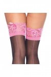 Leg Avenue Bas Cubains Duo Noir/Rose Taille Unique