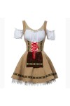 mingxinshangdian Multicolore Halloween Cosplay Oktoberfest Reine Costume Bavarois Traditionnel Ethnique Femme Scène Performan