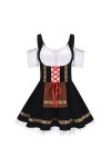 mingxinshangdian Multicolore Halloween Cosplay Oktoberfest Reine Costume Bavarois Traditionnel Ethnique Femme Scène Performan