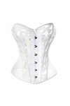 Niiyyjj Bustier sexy pour femme - Respirant et fin - Corset en maille filet, blanc, XX-Large
