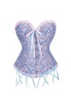 Niiyyjj Body Shapewear Lingerie Sexy Grande Taille Corset Plissé Dentelle Bordée Corsets Et Bustiers, café, Small