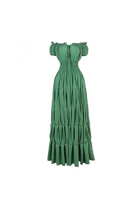 KBOPLEMQ Vêtements médiévaux pour femme - Robe victorienne de Renaissance - Robe longue à lacets - Robe vintage gothique - Ro