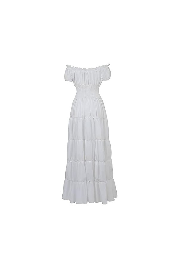 KBOPLEMQ Vêtements médiévaux pour femme - Robe victorienne de Renaissance - Robe longue à lacets - Robe vintage gothique - Ro