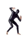 Gefomuofe Combinaison en cuir verni brillant pour homme - Vêtement pour homme - Design érotique en latex - Fermeture éclair -