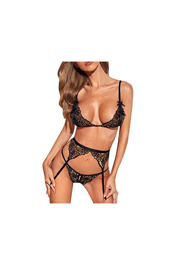 sous-vêtements Sexy pour Femmes, Robes, Lingerie Sexy sans Armatures, String, Ensemble de sous-vêtements Creux