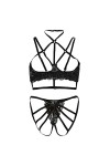 sous-vêtements Sexy pour Femmes, Soutien-Gorge Ouvert ajouré, Lingerie Transparente en Dentelle, Costumes érotiques, Ensemble