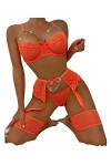 Ensemble de Lingerie en Maille for Femmes, Lingerie Sexy + Jarretelles + Culotte, Lingerie Sensuelle, Costume Sexuel Color :