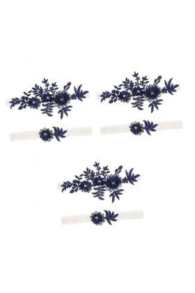 SOIMISS 6 Pièces Costume De Bal Blanc Strass Multicolores Jarretières De Mariage Ceinture Vintage Jarretière De Bal Bandes De