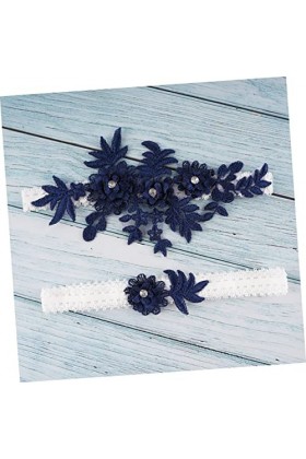 SOIMISS 6 Pièces Costume De Bal Blanc Strass Multicolores Jarretières De Mariage Ceinture Vintage Jarretière De Bal Bandes De