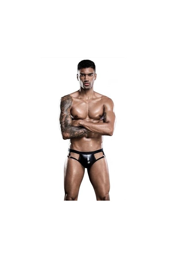 Sous-Vêtements pour Hommes Boxer Métallique Brillant Short Hommes élastique Taille Basse Caleçon String Short Chaud String Li