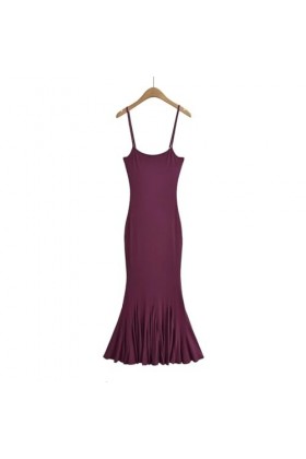 Pure Desire Style américain 2023 Automne Niche Lotus Design Jarretelles étape par étape Lotus Couvert Fesses Robe Queue de Po