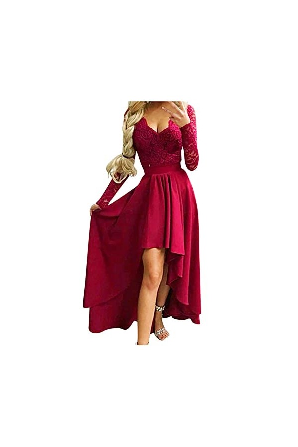 FGUUTYM Robe pour invités de mariage - Robe sexy - Rouge - Mini robe pour femme, rouge, XL